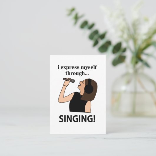 Carte De Visite Chanter Je Me Suis Express En Chantant (Debout devant)