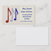 Carte de visite - chanteur (Devant / Derrière)