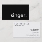 Carte De Visite chanteur. (Devant / Derrière)