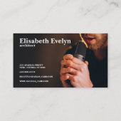 Carte De Visite Chanteur avec microphone en studio (Dos)