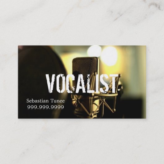 Carte De Visite Chanteur, Chanteur, Interprète (Devant)