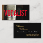 Carte De Visite Chanteur, Chanteuse, Interprète, Musique, Leçons M (Devant / Derrière)