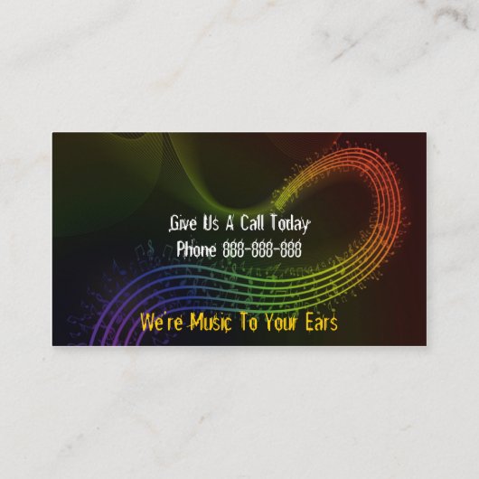 Carte de visite chanteur de bande (Dos)