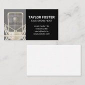 Carte De Visite Chanteur de microphone | Présentation | Podcast (Devant / Derrière)