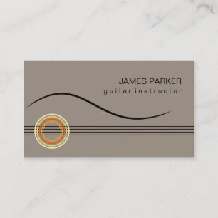 Carte De Visite Chanteur de minimaliste de logo de guitare