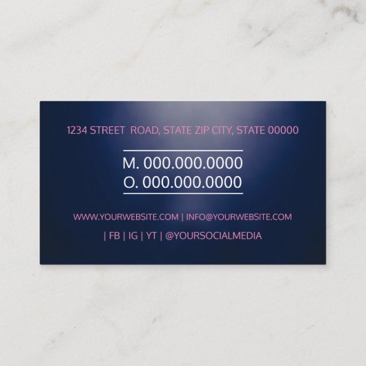 Carte De Visite Chanteur d'entraîneurs vocaux (Dos)