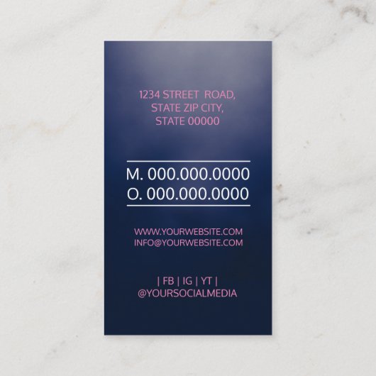 Carte De Visite Chanteur d'entraîneurs vocaux (Dos)