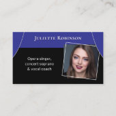 Carte De Visite Chanteur D'opéra Professeur De Chant Musicien Code (Devant)