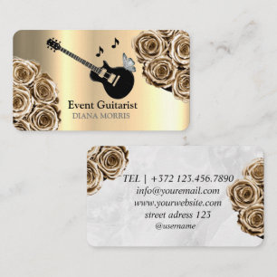Carte De Visite Chanteur Guitariste Musicien Pour Événement