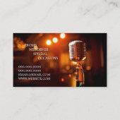 Carte De Visite Chanteur, interprète, musique (Dos)