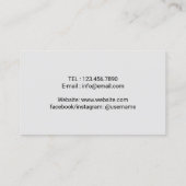 Carte De Visite Chanteur mariage et typographie guitariste (Dos)