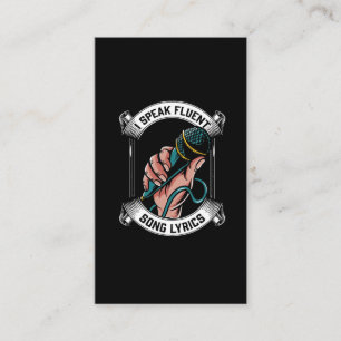 Carte De Visite Chanteur Microphone Paroles Fluent Song Karaoke Lo