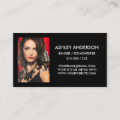 Carte De Visite Chanteur musicien 2 Photo Promo (Dos)