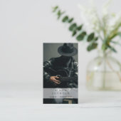 Carte De Visite Chanteur musicien compositeur photographie QR Code (Debout devant)