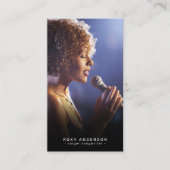 Carte De Visite Chanteur musicien moderne Noir (Devant)