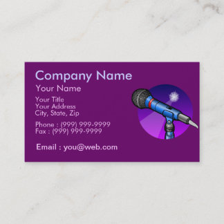 Carte De Visite Chanteur professionnel