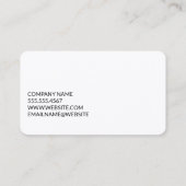 Carte De Visite Chantier de construction | Architecte | Propriétés (Dos)