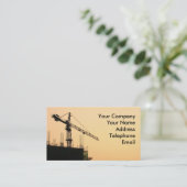 Carte De Visite Chantier de construction au coucher du soleil (Debout devant)