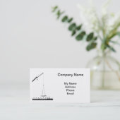 Carte De Visite Chantier de construction avec la grue (Debout devant)