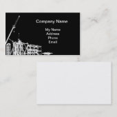 Carte De Visite Chantier de construction avec la grue (Devant / Derrière)