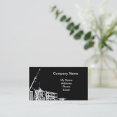 Carte De Visite Chantier de construction avec la grue (Debout devant)