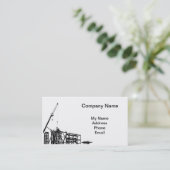 Carte De Visite Chantier de construction avec la grue (Debout devant)