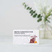 Carte De Visite Chantier de construction | Casque de chantier (Debout devant)