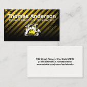 Carte De Visite Chantier de construction | Casque de chantier | Bâ (Devant / Derrière)