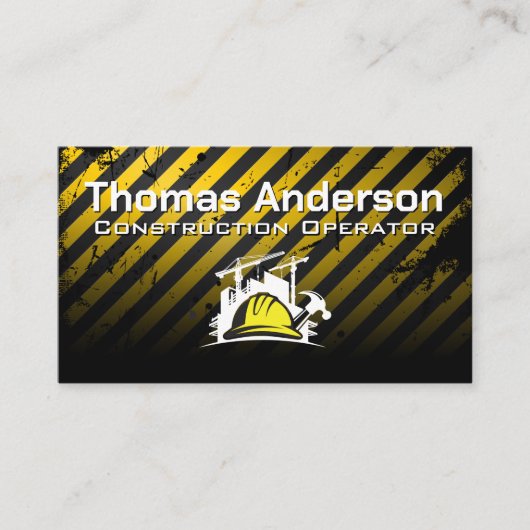 Carte De Visite Chantier de construction | Casque de chantier | Bâ (Devant)