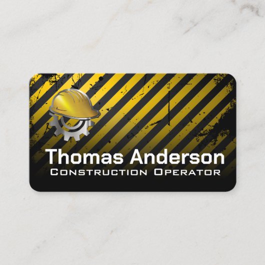 Carte De Visite Chantier de construction | Casque de chantier | Tr (Devant)