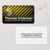 Carte De Visite Chantier de construction | Casque de chantier | Tr (Devant / Derrière)