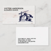 Carte De Visite Chantier de construction | Col bleu (Devant / Derrière)