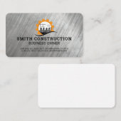 Carte De Visite Chantier de construction | Entrepreneur général (Devant / Derrière)