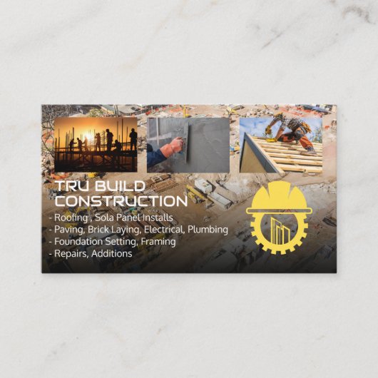 Carte De Visite Chantier de construction | Entrepreneur général |  (Devant)