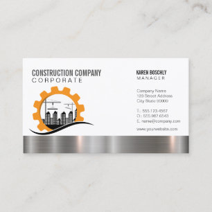 Carte De Visite Chantier de construction   Entreprise générale de 