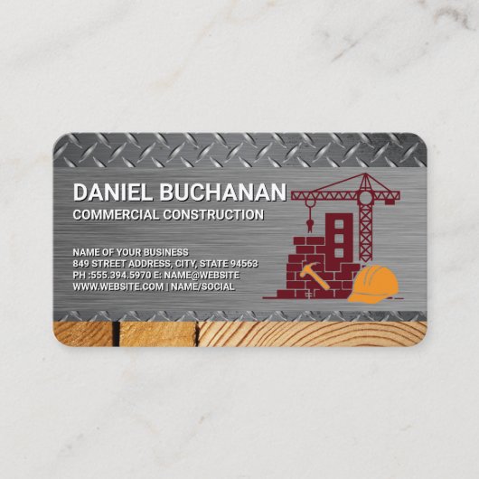 Carte De Visite Chantier de construction | Matériau de constructio (Devant)