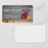 Carte De Visite Chantier de construction | Matériau de constructio (Devant / Derrière)