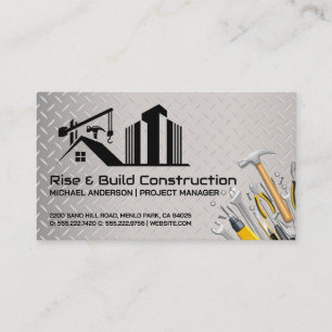 Carte De Visite chantier de construction   Outils Builder