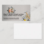 Carte De Visite Chantier de construction | Outils de cols bleus (Devant / Derrière)