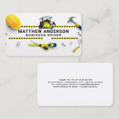 Carte De Visite Chantier de construction | Travailleur manuel (Devant / Derrière)