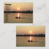 Carte De Visite Chao Phraya River Sunset ... Ayutthaya, Thaïlande (Devant / Derrière)