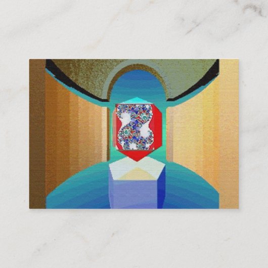 Carte De Visite CHAOS ET ORDER TEMPLE Surreal Fractal Art (Dos)