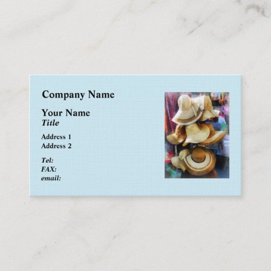 Carte De Visite Chapeaux de paille (Devant)