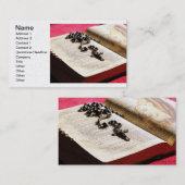 Carte De Visite Chapelet béni de bible de Vierge Marie (Devant / Derrière)