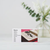 Carte De Visite Chapelet béni de bible de Vierge Marie (Debout devant)