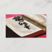 Carte De Visite Chapelet béni de bible de Vierge Marie (Dos)