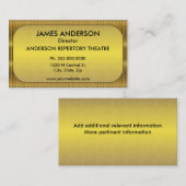 Carte De Visite Chapiteau d'arts du spectacle de théâtre (Devant / Derrière)