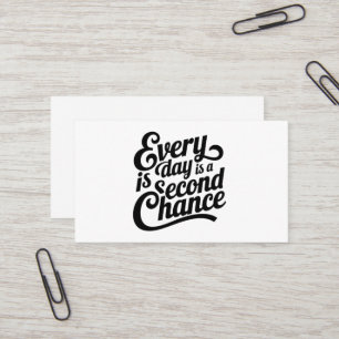 Carte De Visite Chaque jour est une chance