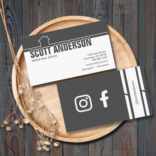 Carte De Visite Charbon Accueil Icône Médias sociaux