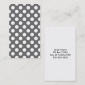 Carte De Visite Charbon et Pois blancs (Devant / Derrière)
